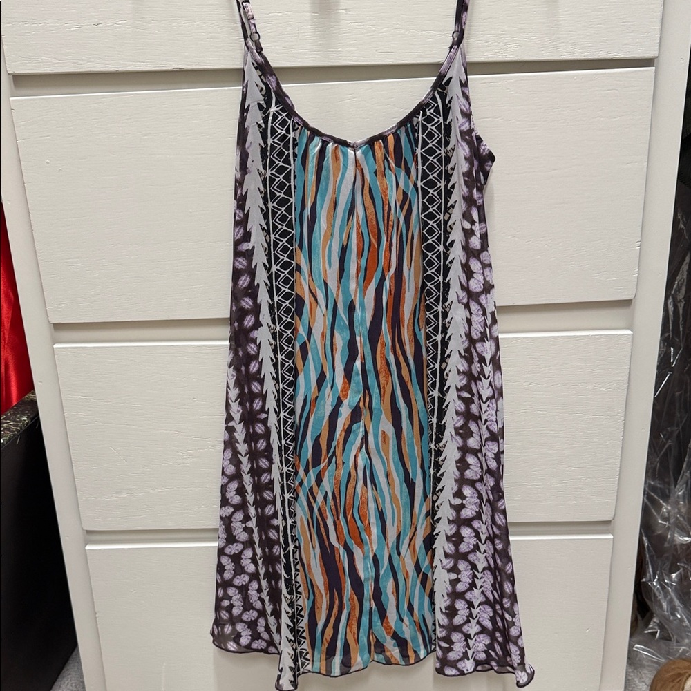 Express Multicolor Striped Mini Dress